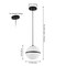 Jonathan Y Porter 8" Modern Minimalist Globe LED Pendant Light, Black/White JYL1605A - alternate 2