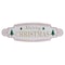 Homeroots 11" X 36" White Green and Red Merry Christmas Metal Wall Decor 487515 - alternate 1