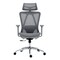 Homeroots Gray and Silver Adjustable Height Swivel Rolling Office Chair 638372 - alternate 2