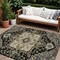 Homeroots 9' X 12' Black Gray And Ivory Oriental Washable Indoor Outdoor Area Rug 600142 - alternate 1