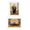 Homeroots Set Of Two Harvest Moon with A Black Cat and Truck 1 White Framed Print Kitchen Wall Art, 2PK 407939 - alternate 1