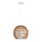 Jonathan Y Raya 19" 1-Light Farmhouse Coastal Rattan 180" Cord Plug-In or Hardwired LED Pendant, Brown JYL1404A - alternate 2