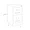 Hirsh 15 in W 2 Drawer Vertical File Cabinet, Light Gray, Letter 22732 - alternate 2