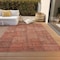 Homeroots 3' X 5' Salmon Copper And Gray Patchwork Washable Indoor Outdoor Area Rug 581611 - alternate 2