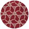 Homeroots 8' Burgundy And Gold Round Geometric Washable Indoor Outdoor Area Rug 613472 - alternate 2