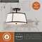Vaxcel Marion 2-Light Black Mid-Century Modern Drum Semi Flush Mount Ceiling Fixture C0329 - alternate 2