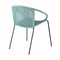 Homeroots Set of Two 25" Green Metal Outdoor Dining Chair, 2PK 490260 - alternate 2