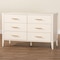 Baxton Studio Primrose Mid-Century Ivory Fluted Wood 6-Drawer Dresser 249-13823-ZORO - alternate 2
