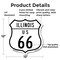 Signmission Illinois Route Marker Shield Sign Us 66, 12 Inch X 12 Inch, Aluminum Metal Sign SHI-A-12-382 - alternate 2