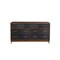 Homeroots 35" Brown and Black Solid Wood Seven Drawer Double Dresser 524117 - alternate 1