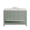 James Martin Vanities Breckenridge 48'' S Vanity, Smokey Celadon w/ Jasmine Pearl Top w/FreePower Wireless Charger 330-V48-SC-FEJP - alternate 1