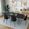 Leisuremod 70.9 in W, 29.5 in L, Manufactured Wood/Steel/Velvet, Black/Platinum Blue TT70-CBL18-BU - alternate 2