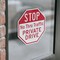 Signmission Stop No Thru Traffic Private Drive, 4 inch X 4 inch, Vinyl Decal, 2PK OC-D-2PACK-4-223 - alternate 2