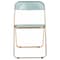 Leisuremod Lawrence Acrylic Folding Chair with Gold Metal Frame, Jade Green LFG19G - alternate 2