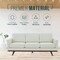 Leisuremod Chester Modern Leather Sofa with Birch Wood Base, White CS83W-L - alternate 3