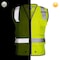 Dome75 Safety Vest, Polyester, Reinforced Front Zipper Closure Closure, HiVis Yellow, Size MD DV3521 - alternate 2