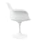 Homeroots White Upholstered Faux Leather Dining Arm Chair 520278 - alternate 2
