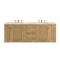 James Martin Vanities Laurent 72" Double Vanity, Light Natural Oak, w/ 3 CM Tajnar Eclos Top w/FreePower Wireless Charger 545-V72-LNO-FTJR - alternate 2