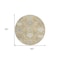 Homeroots 8' Gold Ivory And Gray Round Damask Washable Indoor Outdoor Area Rug 599414 - alternate 2