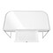 Homeroots 47" White and Silver Wood and Metal Sled Computer Desk 489915 - alternate 2