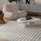 Homeroots 4' X 6' Cream and Beige Geometric Distressed Indoor Outdoor Area Rug 558795 - alternate 2