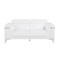 Homeroots 70" White And Silver Metallic Top Grain Leather Loveseat 534098 - alternate 1