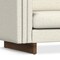 Homeroots 84" Ivory Fabric Sofa With Walnut Legs 641137 - alternate 2