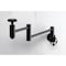 Kingston Brass Wall Mount Pot Filler Faucet with Knurled Handle, Oil Rubbed Bronze KS8105RKX - alternate 3