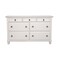 Homeroots 62" White Solid Wood Seven Drawer Double Dresser 524108 - alternate 1