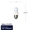 Bulbrite Mini 100w Equivalent T8 Medium Screw Base E26 in Frost Finish Dimmable 2900K Halogen Light Bulb, 5PK 861994 - alternate 2