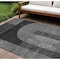 Homeroots 10' X 14' Charcoal Gray And Silver Geometric Washable Indoor Outdoor Area Rug 582709 - alternate 1