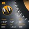 Powertec 24" Straight Edge Guide & 7-1/4" 60T Circular Saw Blade Kit, 5/8" Arbor, ATB Carbide Teeth 72280 - alternate 2