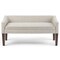 Homeroots 50in Platinum and Brown Fabric and Wood Upholstered Bench 642316 - alternate 1