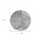 Homeroots 8' Gray Silver And Charcoal Round Floral Washable Indoor Outdoor Area Rug 582250 - alternate 2