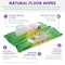 Wipex Natural Floor Cleaning Pads 16ct, Rosemary, 192 Swiffer-Compatible Plant-Based Wet Floor Wipes, 12PK WX31101FR3-4 - alternate 2