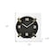 Homeroots 10" Black Stainless Steel Table Clock 376242 - alternate 2