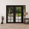 Vdomdoors Front Exterior Prehung Metal-Plastic Double Doors Clear Glass / MANUX 8100 Matte Black / Office Com MANUX8100DEXD-BLK-W72+12xH80-RH-I - alternate 2