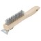 Prosource Wire Brush with Scraper, 1-3/4 in L Trim, Zinc Bristle, 3/4 in W Brush, 10-1/4 in OAL TGE-WB416 - alternate 2