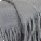 Homeroots Gray Knitted Acrylic Solid Color Reversable Throw 402913 - alternate 2