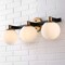 Jonathan Y Modernist Globe 24" 3-Light Metal/Frosted Glass Modern Contemporary LED Vanity, Brass Gold/Black JYL3542A - alternate 2