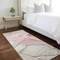 Homeroots 8' Runner Gray and Pink Abstract Washable Non Skid Indoor Outdoor Runner Rug 559362 - alternate 2