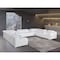 Homeroots White Italian Leather Power Reclining U Shaped Twelve Piece Corner Sectional With Console 632551 - alternate 2