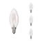 Bulbrite 60w B11 Clear Dimmable (E12) Candelabra Screw Base Edison Style Filament LED Light Bulb, 3000K, 4PK 861585 - alternate 1