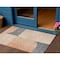 Homeroots 3' X 5' Coral Peach And Gray Abstract Washable Indoor Outdoor Area Rug 582896 - alternate 1