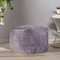 Homeroots 18" Gray Chenille Cube Pouf Ottoman 534105 - alternate 2