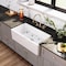 Kingston Brass 33" Fireclay Single Bowl Farmhouse Kitchen Sink with Bottom Grid and Strainer, Glossy White KGPF331810YBC - alternate 2