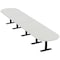 Skutchi Designs 20ft Conference Table With Power Unit | 20 Person Modular Racetrack Meeting Table | Harmony Series HAR-RAC-48X240-T.BK-U779-NA - alternate 1