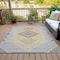 Homeroots 9' X 12' Pewter Copper And Silver Geometric Washable Indoor Outdoor Area Rug 631925 - alternate 4