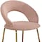 Homeroots Pink and Gold Velvet and Metal Curved Back Dining Side Chair 719660 - alternate 2