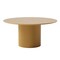 Homeroots 60" Natural Wood Pedestal Base Round Top Dining Table 713566 - alternate 1